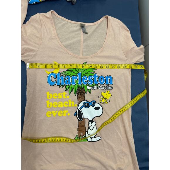 Peanuts Snoopy & Woodstock Long Sleeve T Shirts Set of 2 Charleston SC Medium - Picture 4 of 7